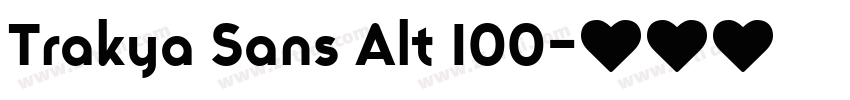 Trakya Sans Alt 100字体转换
